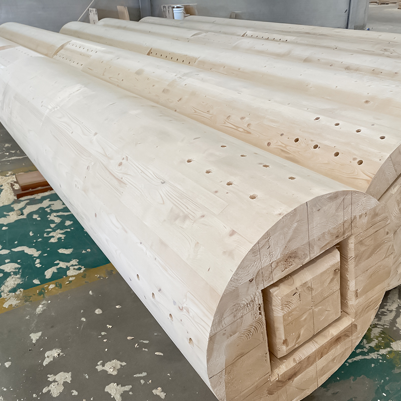 Круглая колонна из клееного бруса из пихты Дугласа Круглая колонна из клееного бруса из пихты Дугласа